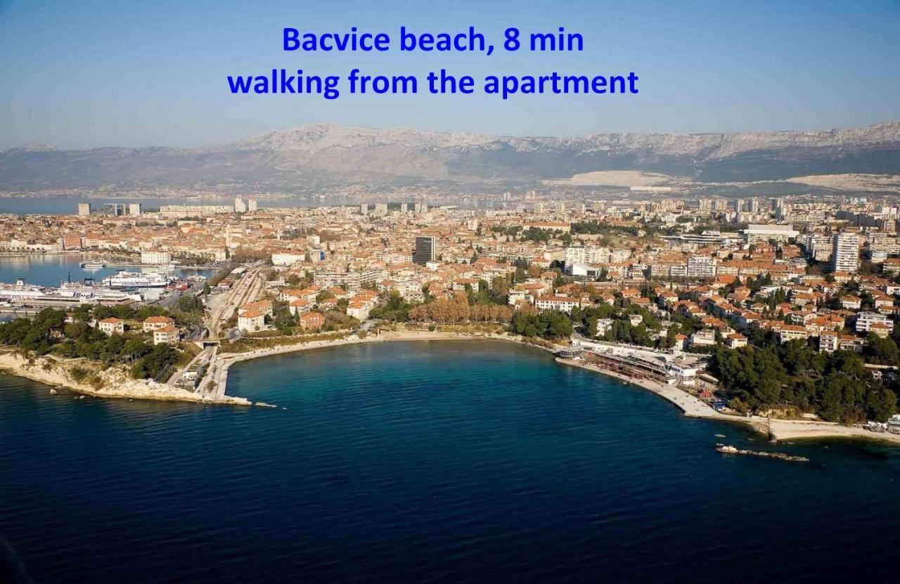Modern Apt With Terrace 4 Min Walk To The Beach Split Exteriér fotografie